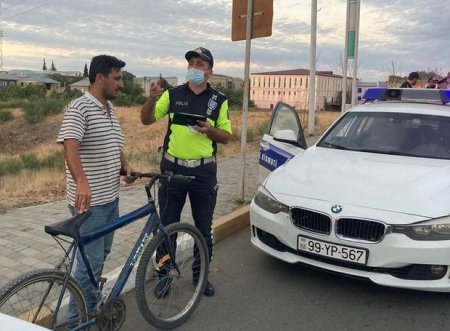 Masallıda qaydaları pozan 21 velosipedçi cərimələnib