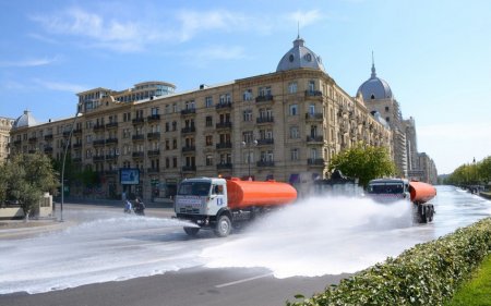 Bakı küçələri növbəti dəfə dezinfeksiya edilir