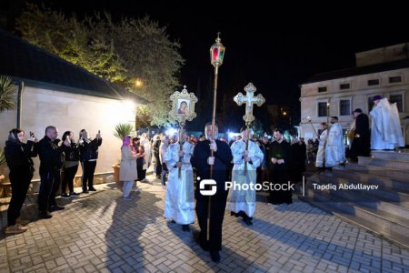 Bakıda yaşayan provaslavlar Pasxa bayramını qeyd edir - FOTOREPORTAJ