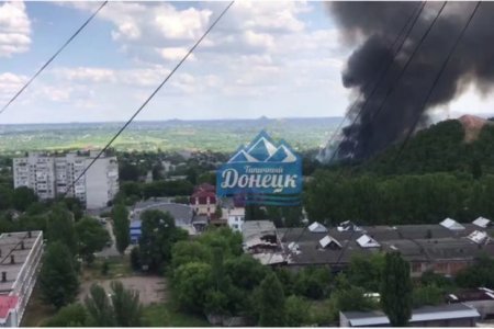 İşğal altında olan Donetskdə Rusiya hərbçilərinin hərbi bazası yanıb