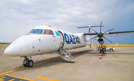 Heydər Əliyev Beynəlxalq Aeroportu “Qazaq Air” aviaşirkətinin ilk reysini qəbul edib